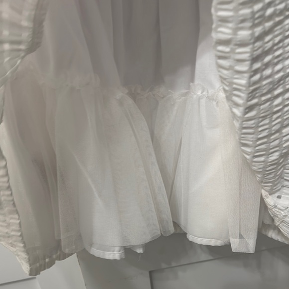 Mayoral White Tiered Cut Out Sundress with Flutter Cap Sleeves 6 - Picture 6 of 6